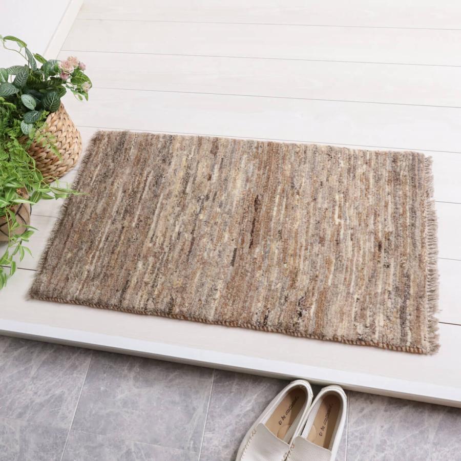 ギャッペ ゾランヴァリギャッベ ラグ カーペット ウール 手織り美品 ギャッベ 88×51cm イラン産 手織り リビング ウール ラグ ラグマット