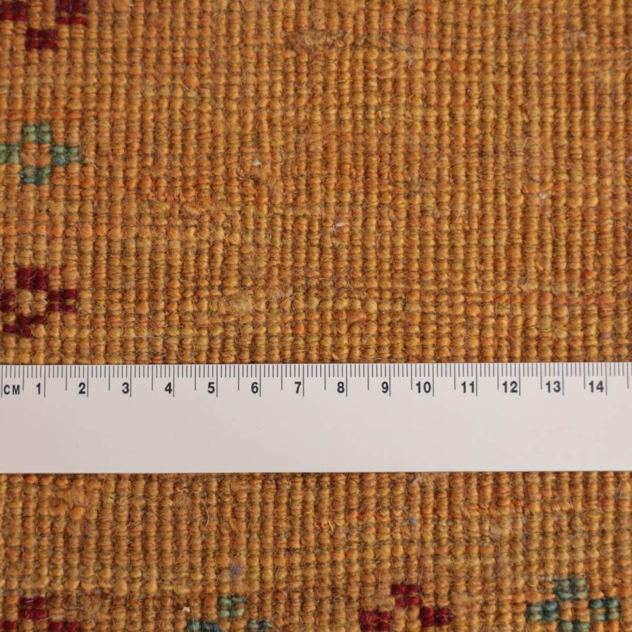 ギャッベ／ルリバフ 85×55cm イラン産 手織り リビング ウール ラグ