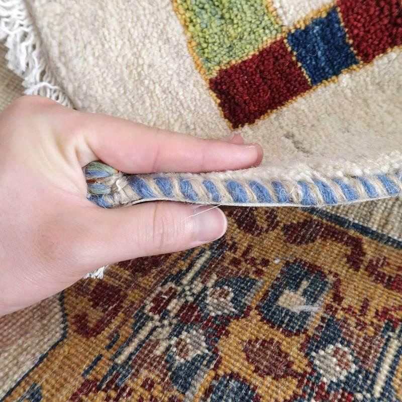 プレミアムギャッベ／ホシナマイ（ルリバフ） 94×60cm イラン産 手織り