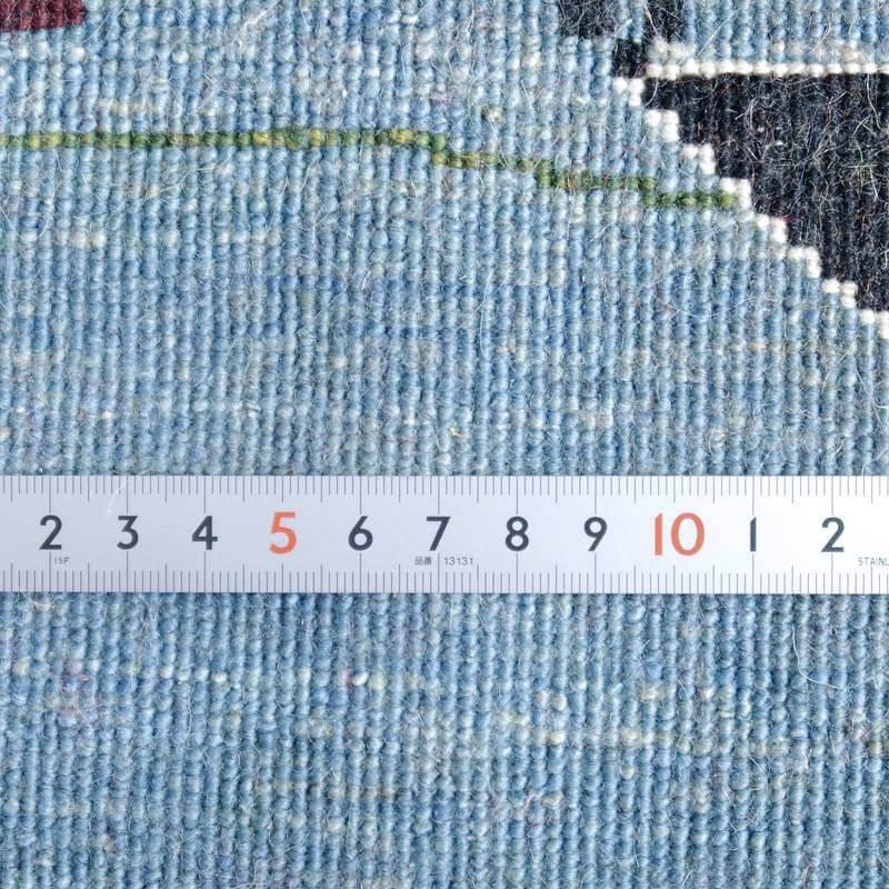 プレミアムギャッベ 絨毯／ホシナマイ（ルリバフ） 90×56cm イラン産 