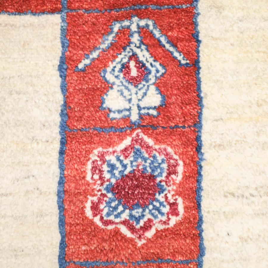 新品　
ポリエチレンシート　ポリフィルム　ホワイトシート　ブルーシート ギャッベ／ルリバフ 293×194cm イラン産 手織り リビング ウール ラグ