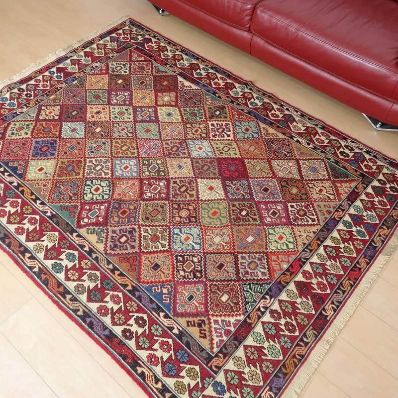 キリム ラグマット イラン・アゼルバイジャン産 197×149cm 手織り ラグ