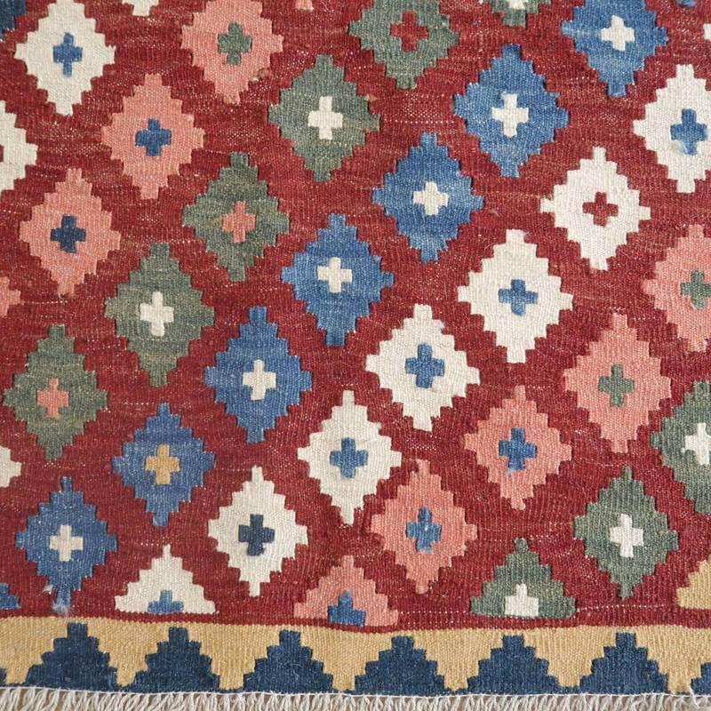 ライオンギャッベ クッション 手織り イラン ギャッベ 草木染め