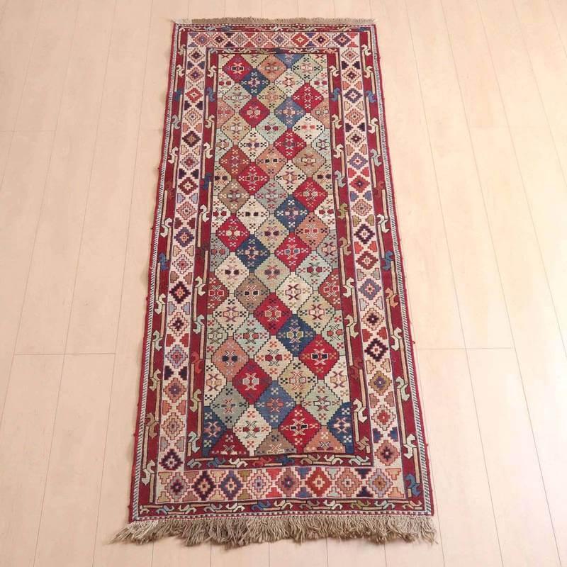 286×84cm ギャッベ ペルシャ絨毯 手織り 286×84cm ギャッベ ペルシャ