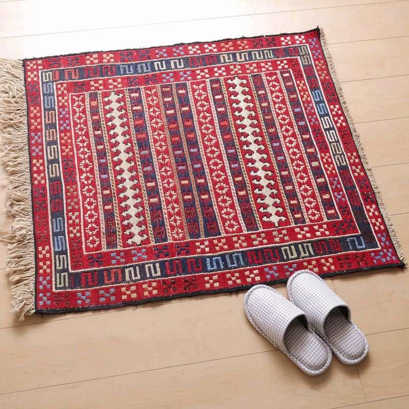 キリム ラグマット イラン・アゼルバイジャン産 93×81cm 玄関マット