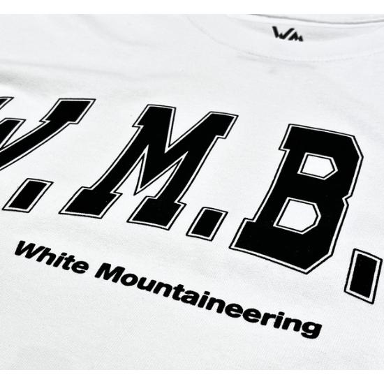 White Mountaineering (ホワイトマウンテニアリング) WMBC COLLEGE LOGO T-SHIRT WHITE｜o-mureys｜02