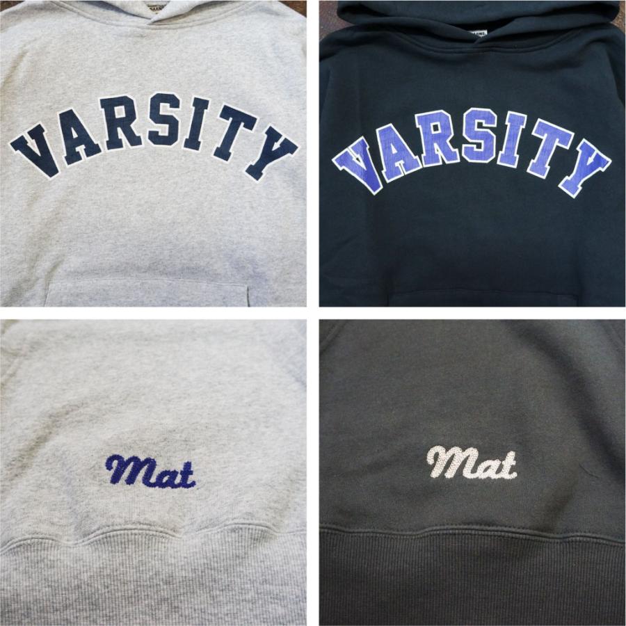 BARNS OUTFITTERS(バーンズアウトフィッターズ) MAX WEIGHT SWEAT PARKA VARSITY スウェットパーカー プリント (全2色) [BR-22384] 肩幅 身幅 56cm 着丈 袖丈 58cm BARNS BR