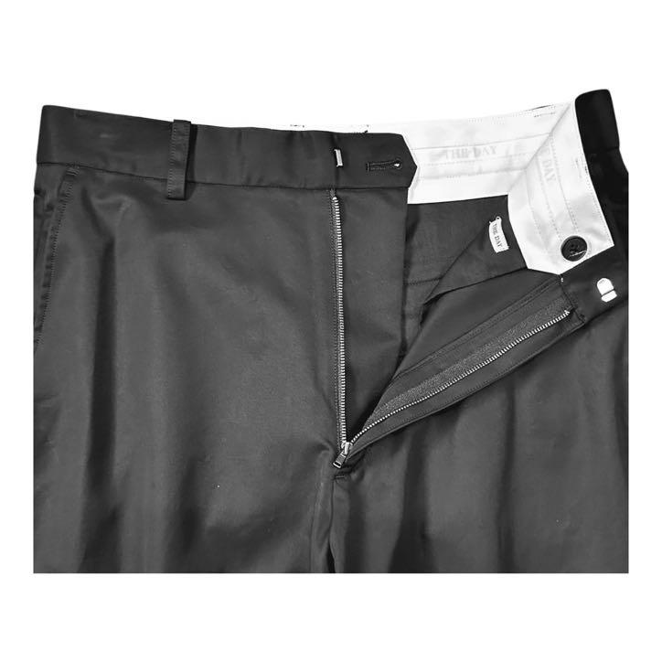 THE DAY DAY（ザ デイ）SUPERIOR GABARDINE PLAIN FRONT SLACKS -BLACK 