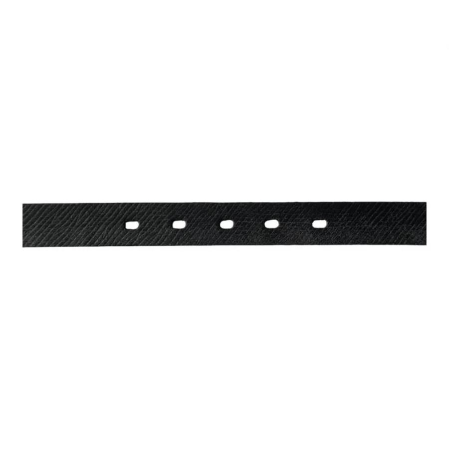 INTERIM（インテリム） 25mm CROSS GRAIN OAK BARK LEATHER BELT BLACK