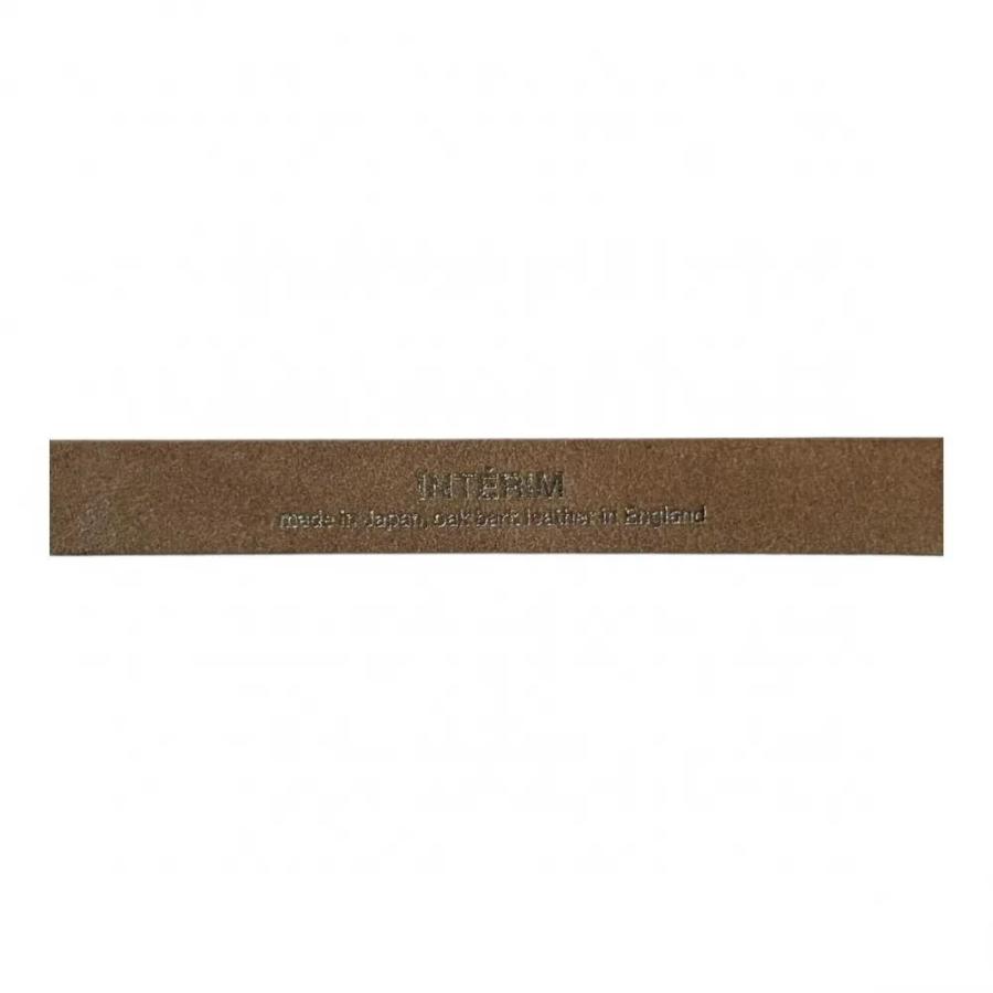 INTERIM（インテリム） 25mm CROSS GRAIN OAK BARK LEATHER BELT BLACK