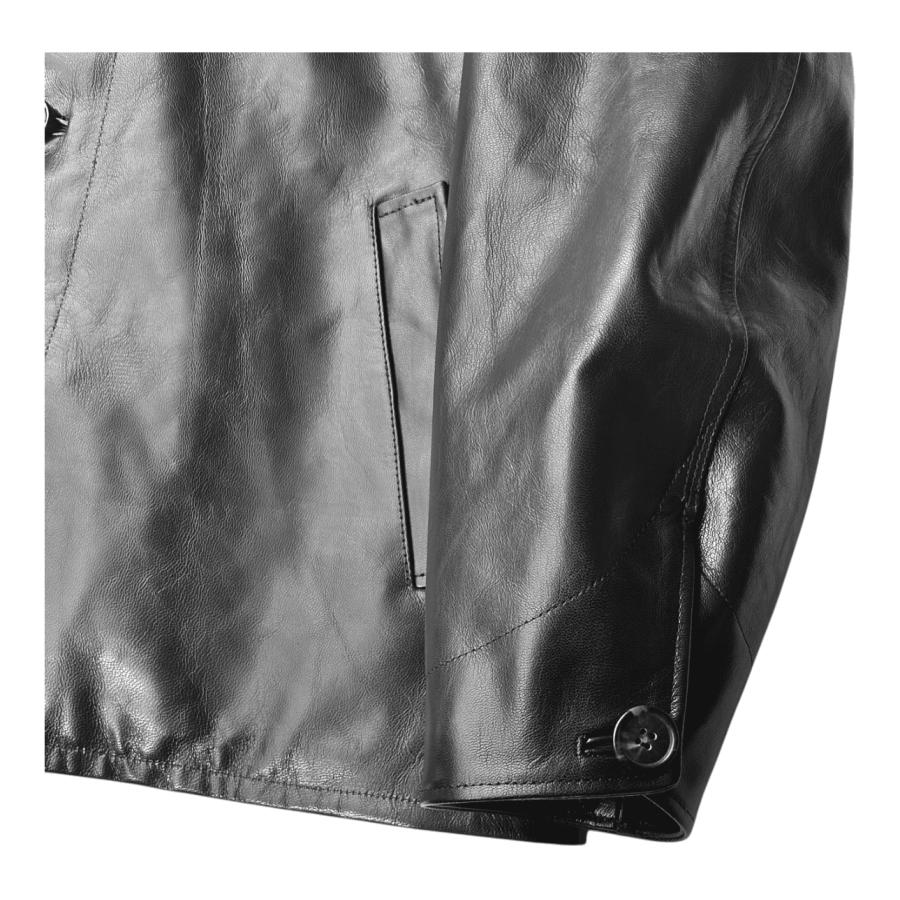 INTERIM (インテリム) FULL VEGETABLE TANNED GOAT LEATHER HYPER BIG CAR COAT [IT25A002] ゴートレザー ハイパービッグ カーコート送料無料の画像