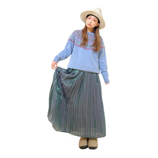 ITOCHI (イトチ) Aurora cloth double side pleated skirt ITOCHI (イトチ) Aurora cloth double side pleated skirt