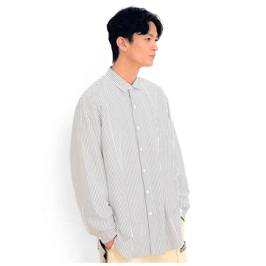 KANEMASA PHIL. (カネマサ フィル) 46G Atmosphere Stripe Shirt-WHITE  