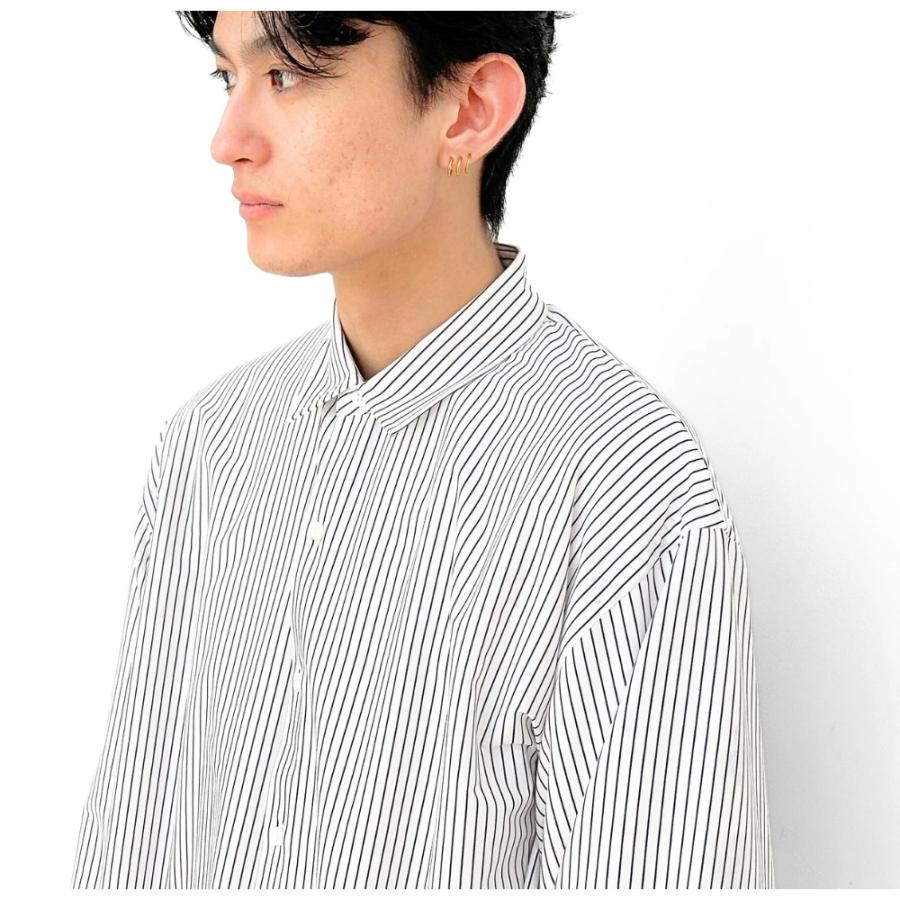 KANEMASA PHIL. (カネマサ フィル) 46G Atmosphere Stripe Shirt-WHITE 