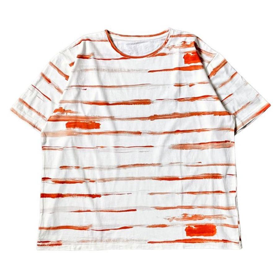 PORTER CLASSIC（ポータークラシック） ARTIST BORDER T-SHIRT -RED