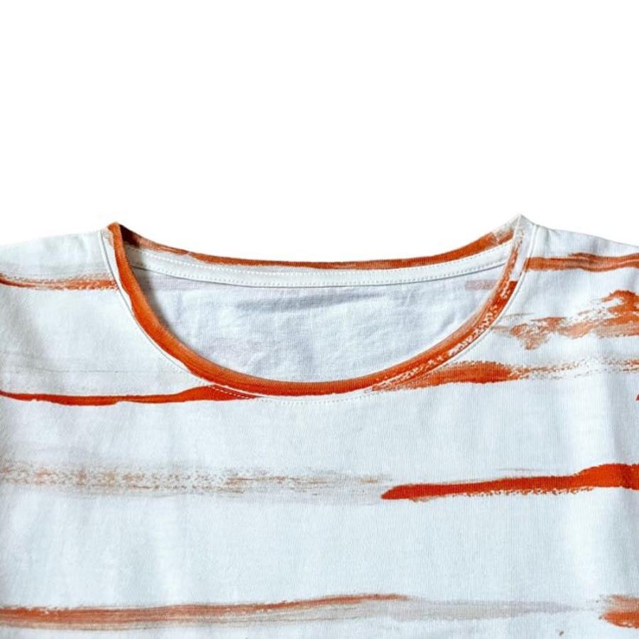 PORTER CLASSIC（ポータークラシック） ARTIST BORDER T-SHIRT -RED 