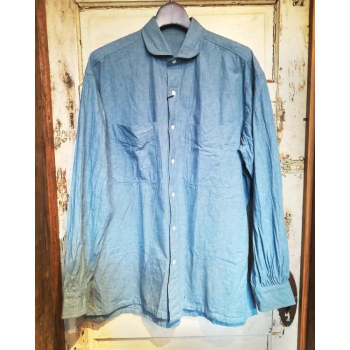 PORTER CLASSIC（ポータークラシック） WIDE POCKET SHIRT - BLUE