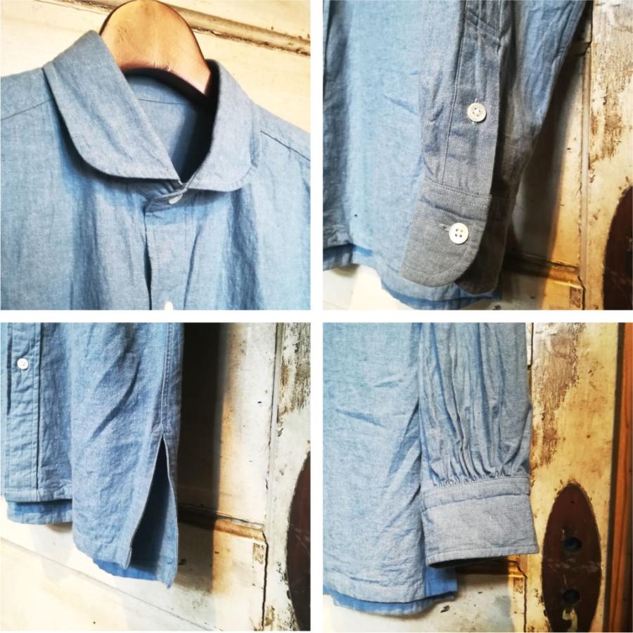 Porter Classic (ポータークラシック) WIDE POCKET SHIRT - BLUE 