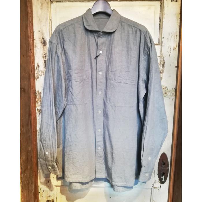 PORTER CLASSIC（ポータークラシック） WIDE POCKET SHIRT -GRAY