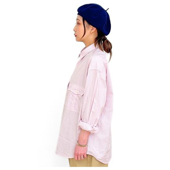 PORTER CLASSIC（ポータークラシック） ROLL UP STRIPE SHIRT - SAKURA