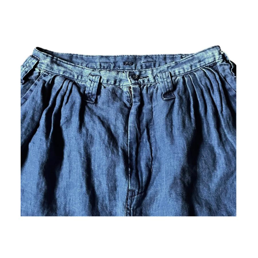 ARTS&SCIENCE ブラック インディゴリネン ジョッパーズパンツ ARTS&SCIENCE ブラック インディゴリネン ジョッパーズパンツ