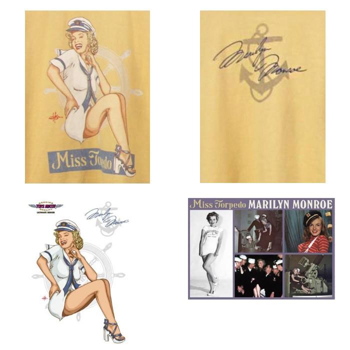 [2020年春夏/入荷] TOYS McCOY（トイズマッコイ) MARILYN MONROE TEE "MISS TORPEDO" マリリン・モンロー 半袖Tシャツ｜o-mureys｜03