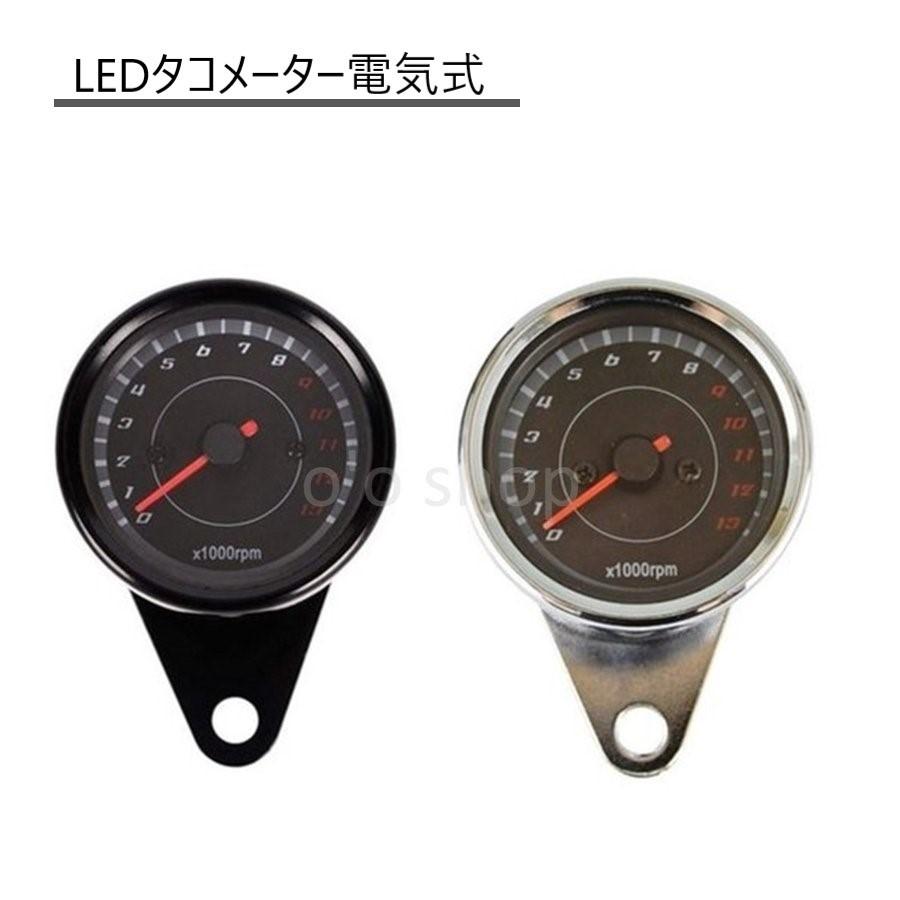 タコメーター バイク 原付き Led 汎用 メッキ デジタルメーター 12v 新作 人気 回転 電気式