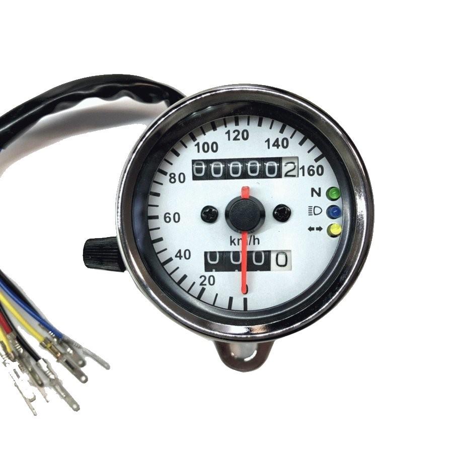 ｌｅｄ スピードメーター 汎用 機械式 アナログメーター 12v メッキ Ledspeedmater O O Shop 通販 Yahoo ショッピング