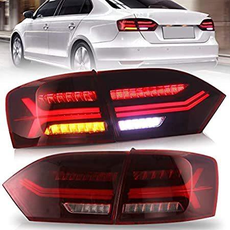 VLAND Tail lights Fit for 2011-2014 Volkswagen Jetta Sagitar, Plug-and-play テールレンズカバー