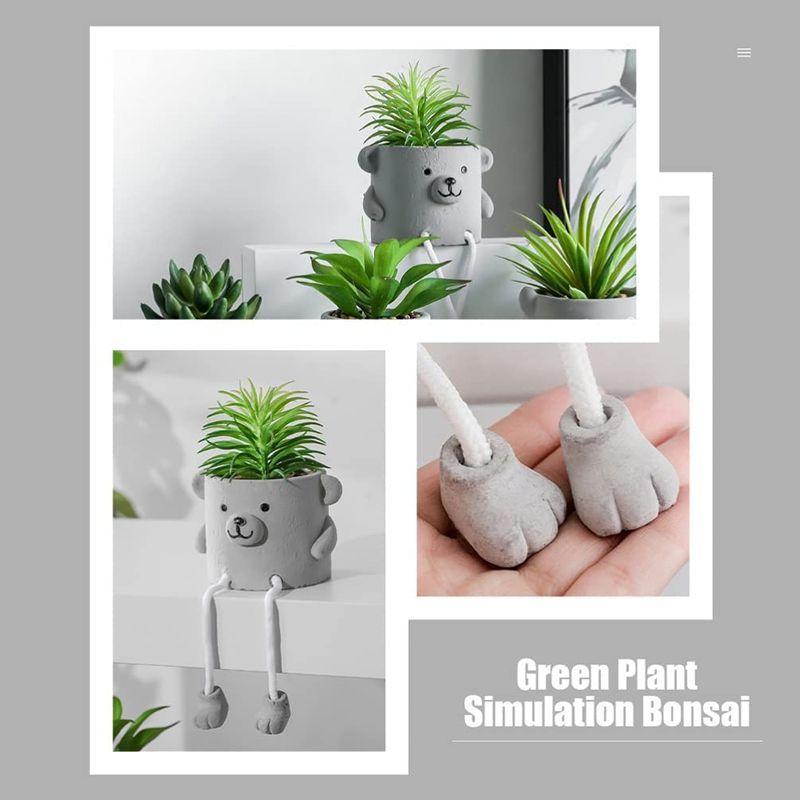 在庫あり 即納 Toymytoy 人工多肉植物鉢植えフェイクフェイクサボテンサボテン植物ポットリアルなぶら下げ足脚プランター装飾クマ Cisama Sc Gov Br