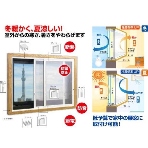 二重窓 エコな簡易内窓キット ｍ ホワイト ｗ1800ｘh900ミリ以内 S 0626 オンライン シェア ショップ 通販 Yahoo ショッピング