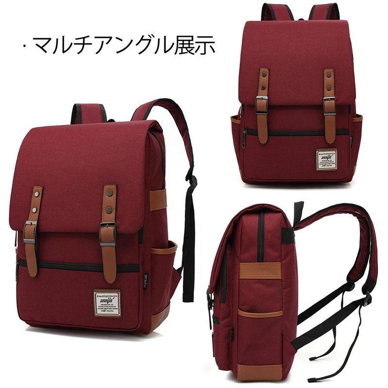 Fandare 多機能リュックサック スクエアバックパック 旅行肩掛けバッグ カバン デイパック Pc対応 アウトドア 通学 ユニセッ 激安本物