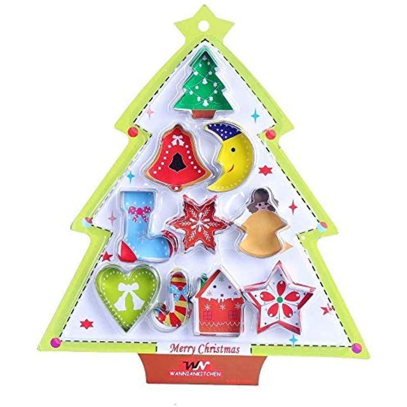Lokipa クッキー型 クリスマス ステンレス製 クッキーカッター 手作り クリスマスケーキギフト 型抜き 10個セット 94 Off 製菓道具