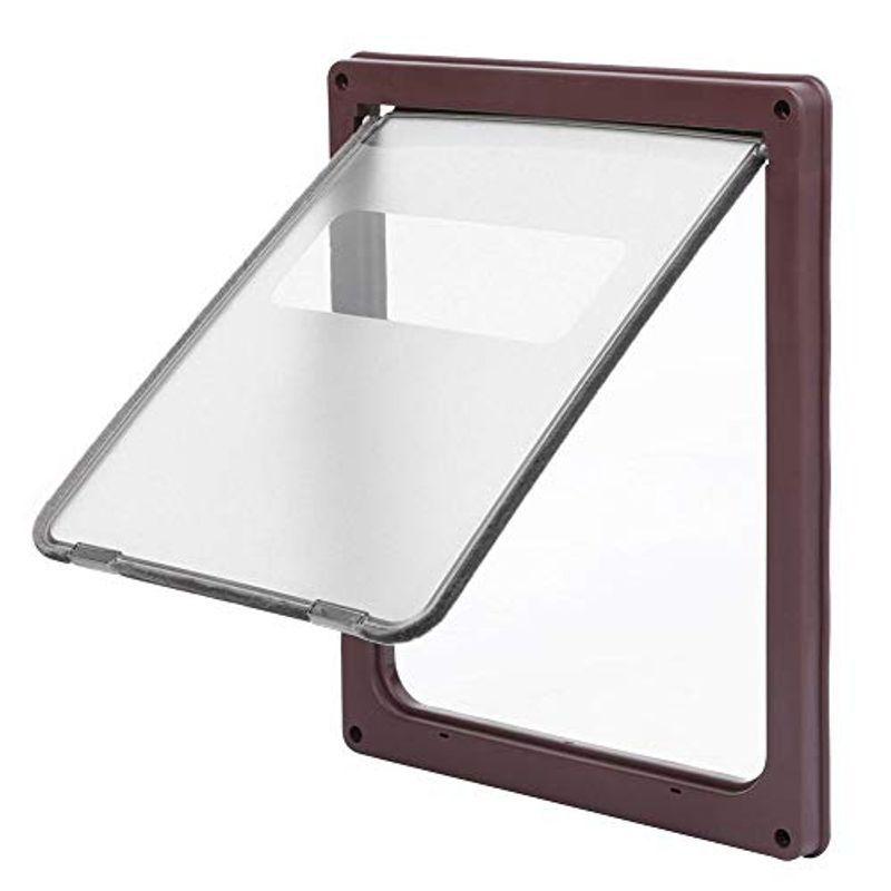 年最新海外 ペットドア 犬猫出入り口 キャットドア 室内用 犬猫用ドア 取り付け簡単 猫扉 冷暖房対策 ブラウン 爆安プライス Turningheadskennel Com