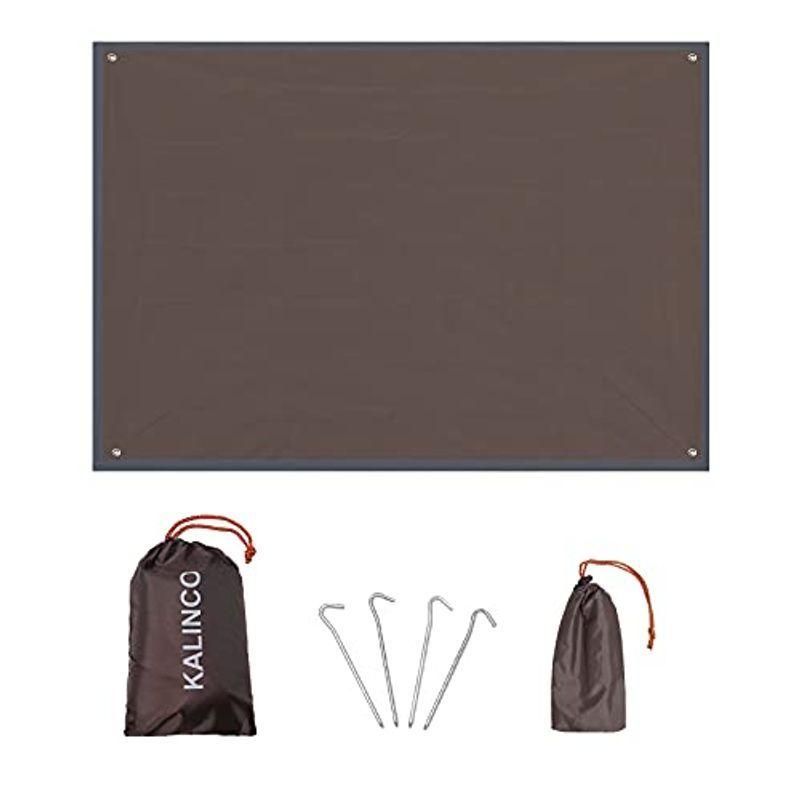 Kalinco テントシート グランドシート タープ 折り畳み ペグ付き 軽量 防水 収納バッグ付き レジャーシート