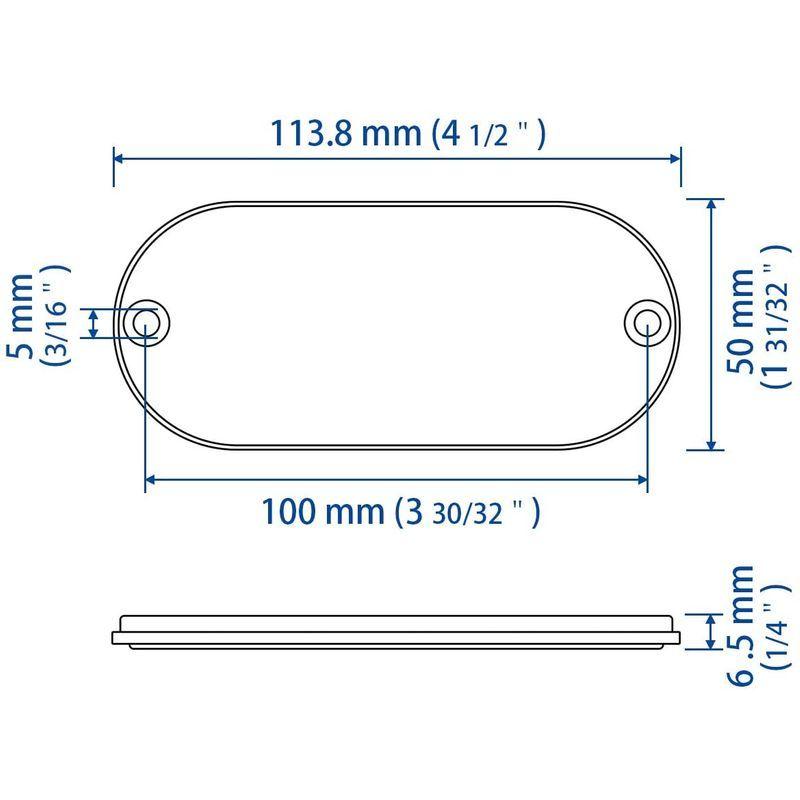 BSK 黄 楕円 トラック汎用 リフレクター ステッカ 114*50mm 2枚入り|o-shop|04