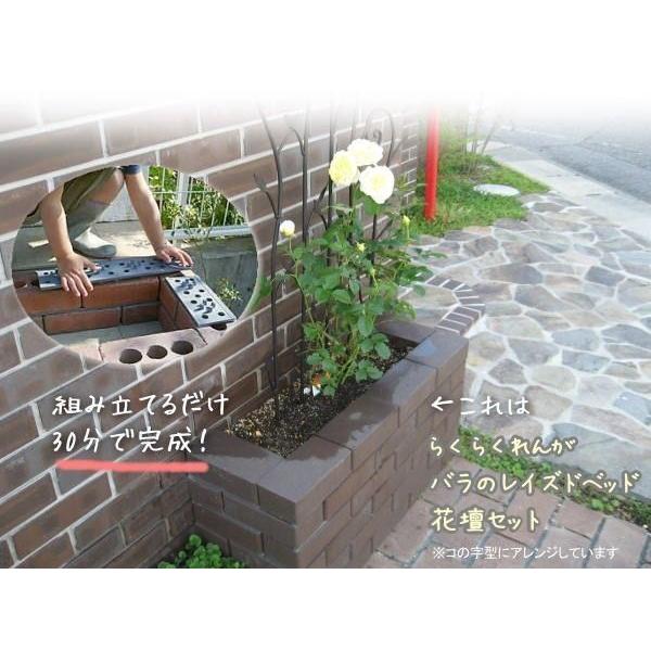レンガ ガーデニング アンティーク調ブラウン らくらくれんが バラのレイズドベッド花壇セット 穴あき半マス6個付き お庭の玉手箱 通販 Yahoo ショッピング