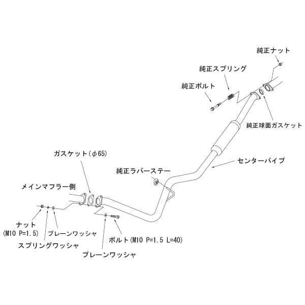 HKS（エッチケーエス） 【HKS】ステンレスセンターパイプ インプレッサ