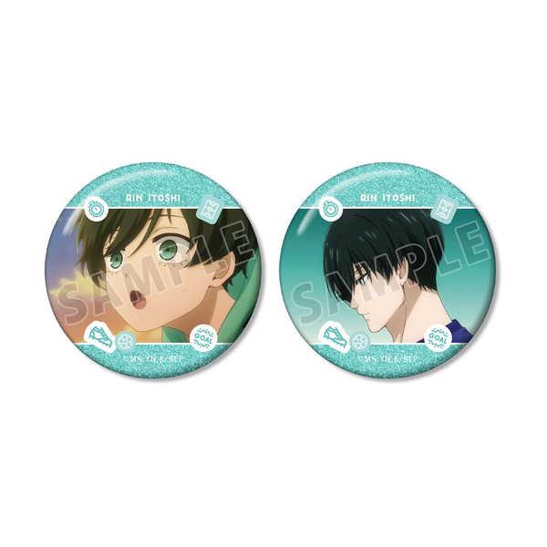 ブルーロック 場面写グリッター缶バッジ2個セット 糸師凛【予約 08/下