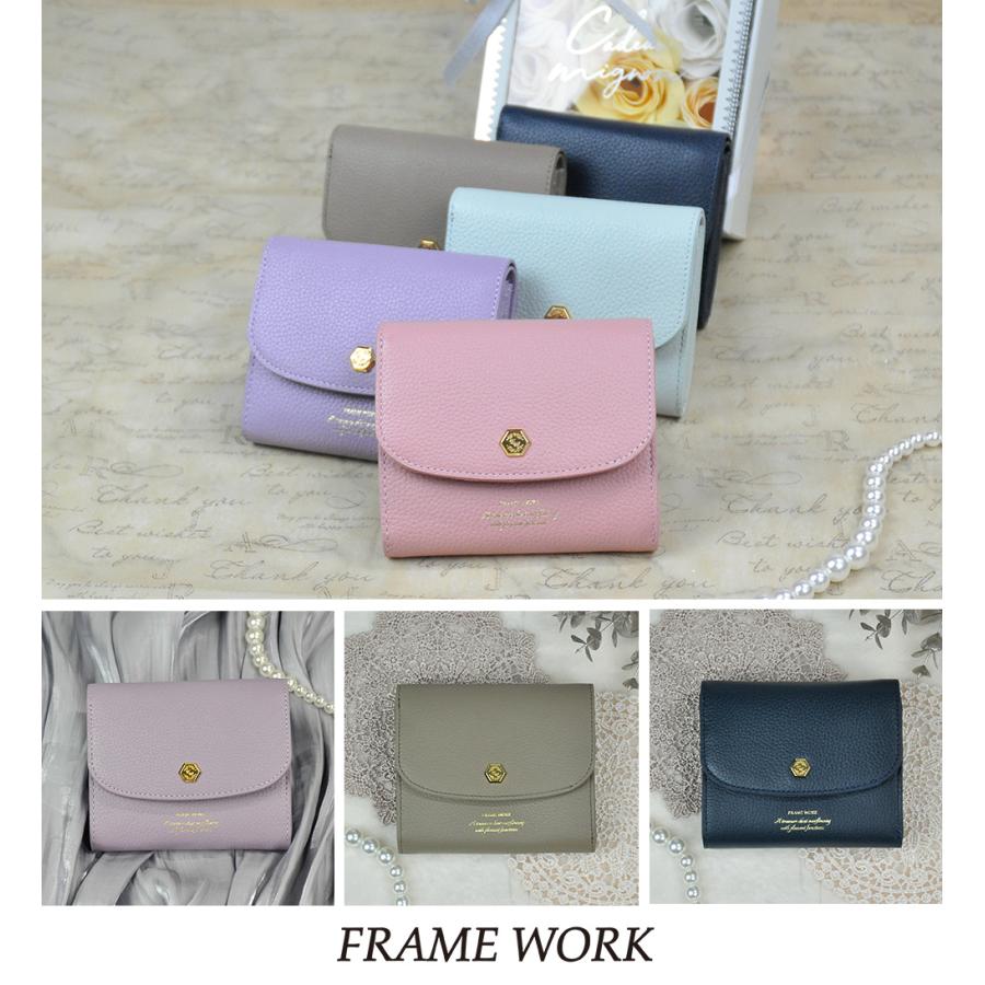 フレームワーク 財布 二つ折り財布 二つ折り 折財布 かぶせ ミニ財布 サイフ 小さめ FRAME WORK クイック 45061 レディース | FRAMeWORK | 24