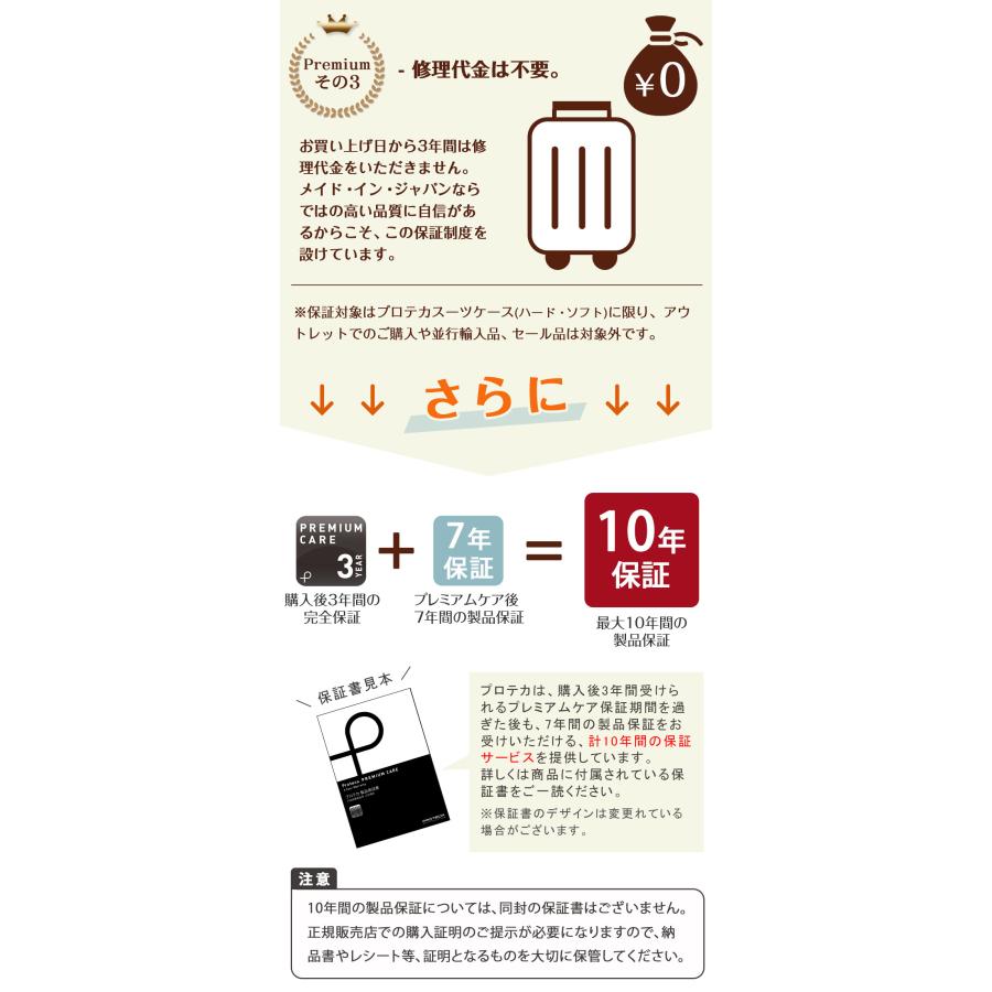 メーカー直送 スーツケース キャリーケース (53L) 3〜5泊 ハード 日本製 旅行かばん Proteca プロテカ【360G4】 02422 メンズ レディースの画像