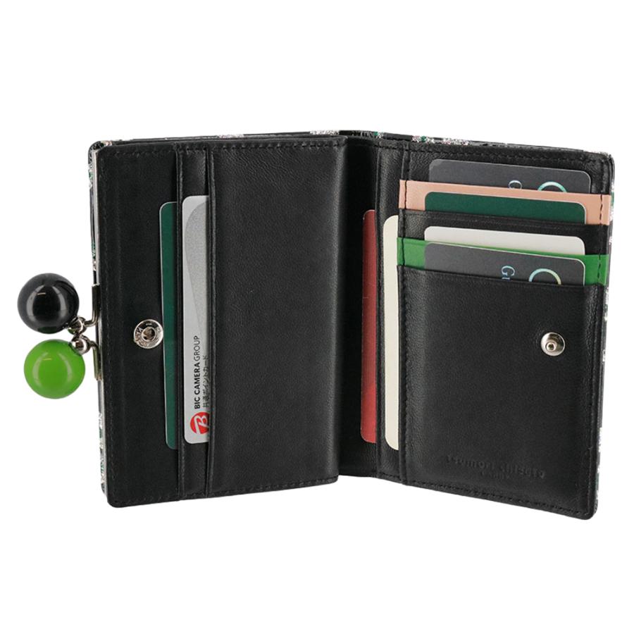 TSUMORI CHISATO ツモリチサト 財布 エナメル 黒 がま口 TSUMORI CHISATO（ツモリチサト） がま口 二つ折り財布 がま口財布 折