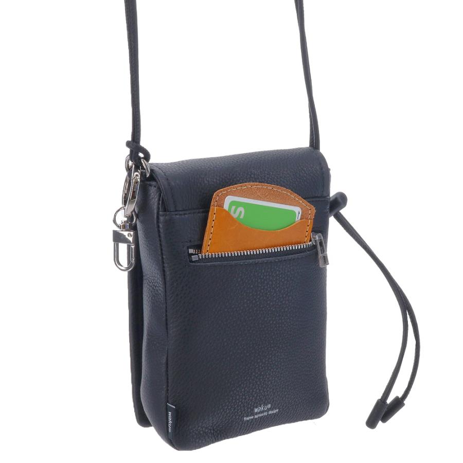 ショルダーポーチ ショルダーバッグ メンズ レディース ワク waku レギュラーコレクション wk-0003 ブラック オレンジ ベージュ ネイビー 本革 牛革 シンプル デイリーユース 旅行 ポイント10倍 送料無料 誕生日プレゼント ギフト プレゼント ラッピング waku（ワク） 最大P+16% ショルダーポーチ ショルダーバッグ メンズ