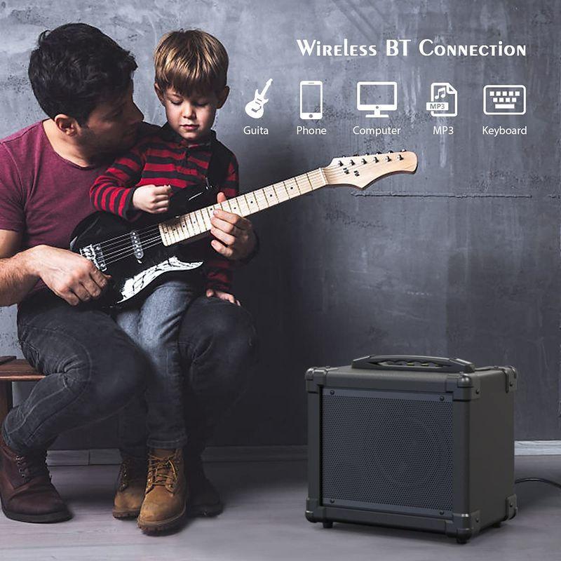 Summina 10wポータブルエレキギターアンプ Btスピーカー クリーン ディストーションモードをサポートauxinゲインベーストレブル オーツーselect 通販 Yahoo ショッピング