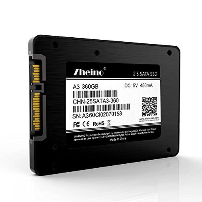 Zheino SATA SSD 360GB 内蔵2.5インチ 7mm 3D Nand 採用 SATA III 6Gb/s 高い素材
