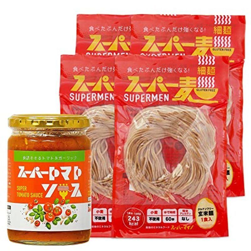 スーパーマイノ スーパー麺 細麺 4食 スーパートマトソース セット スパゲッティタイプ グルテンフリーパスタ 1食 100g 24 オーツーselect 通販 Yahoo ショッピング