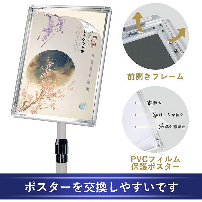 残りわずか 伸縮メニュースタンド スタンドボード アルミ掲示板 スタンド 案内板 A3 立て看板 Vaiigo 会社案内の情報板 お店の看 イベント受付 店舗看板