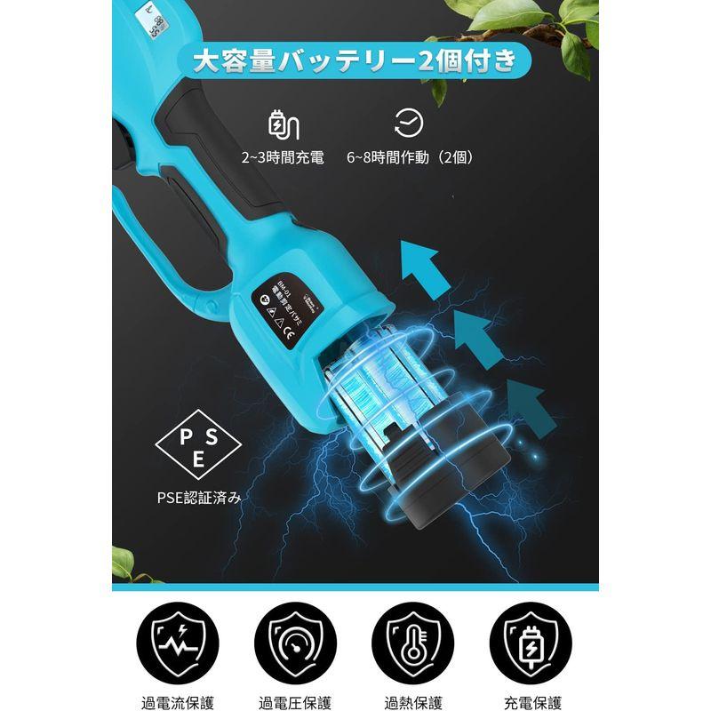 電動剪定バサミ 軽量 Bravemonkey 充電式剪定ばさみ コードレス LEDディスプレイ付き SK5ブレード 非粘着性コーティング刃 軽量 Bravemonkey 充電式剪定ばさみ コードレス LEDディスプレイ付き SK5ブレード 非粘着性コーティング刃