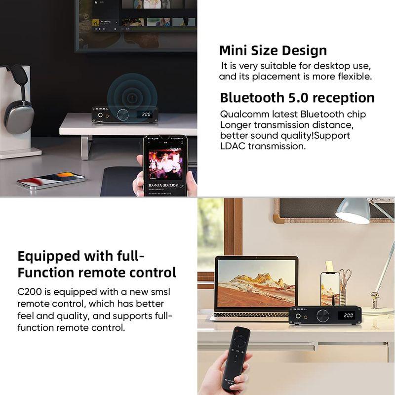 新春SALE！ SMSL C200 USB Bluetooth DAC ヘッドフォンアンプ LDAC ハイレゾワイヤレス XMOS ES9038Q2M 4x 【G2367525135】(13459円)