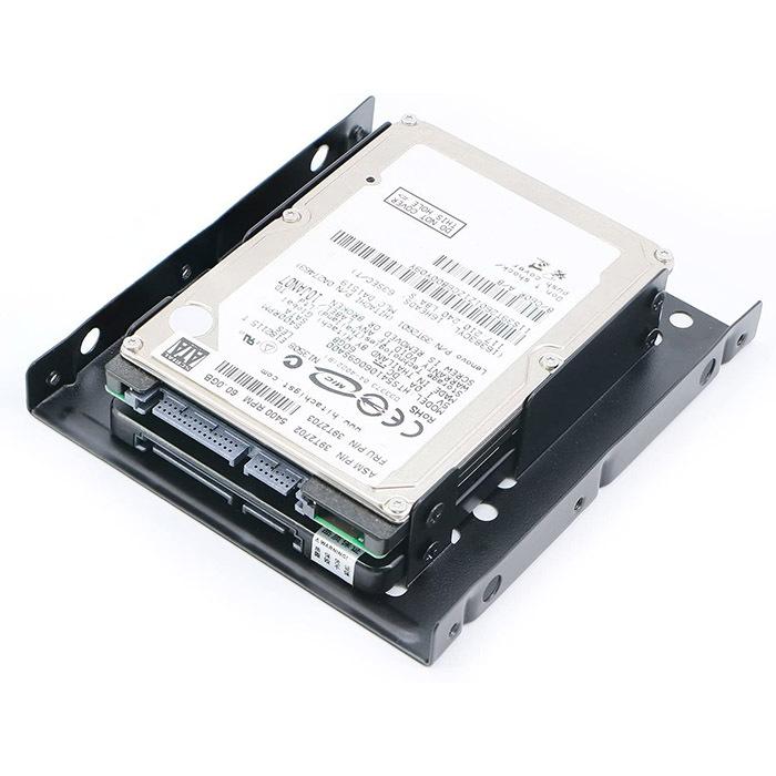 新品 2.5→ 3.5インチHDD/SSD用変換ブラケット デュアルタイプ 変換マウンタ サイズ変換 2.5インチドライブベイ PC用 2台取付け可能 スチール製 ネジ付き｜oa-plaza｜03